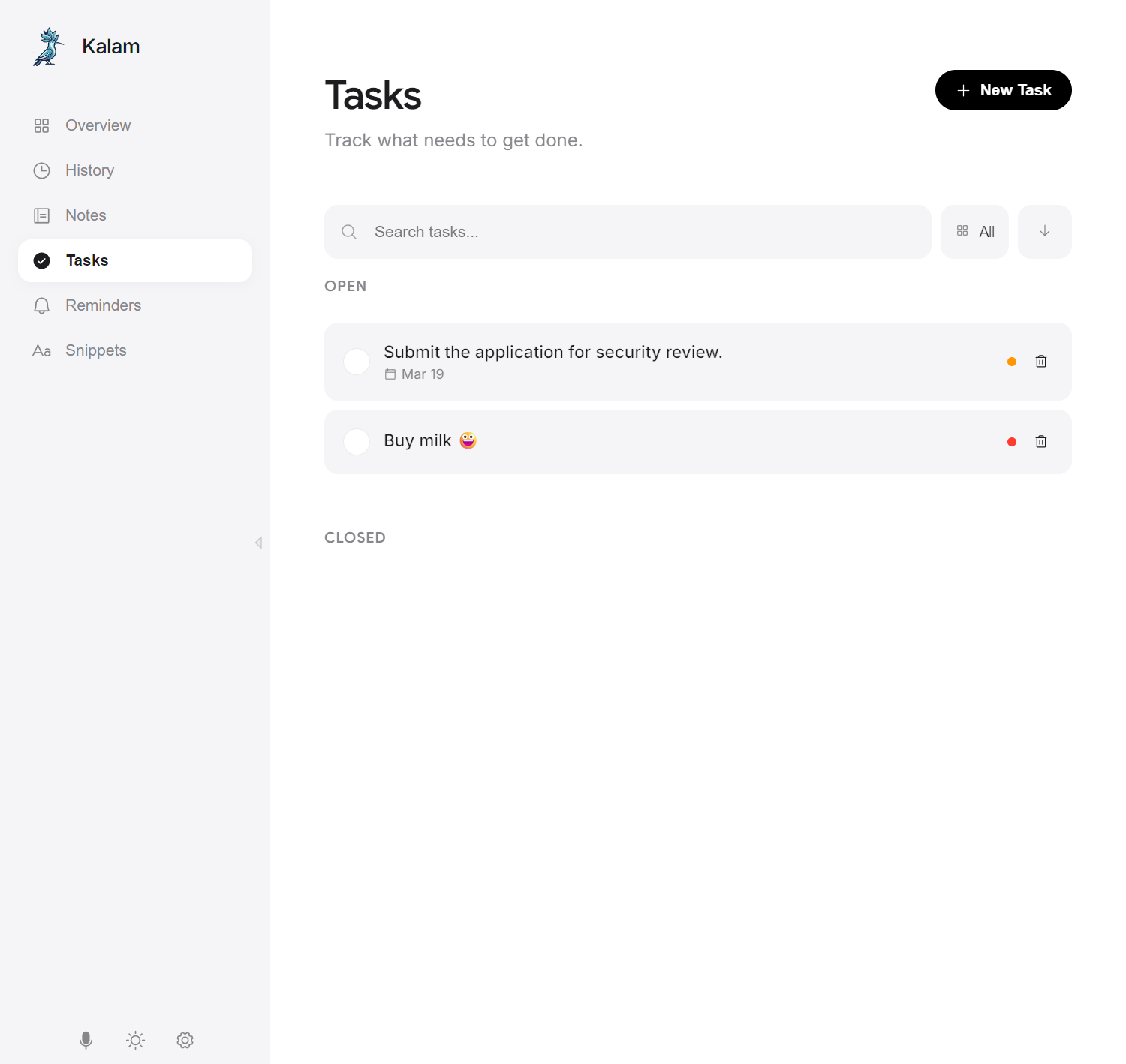 Tasks